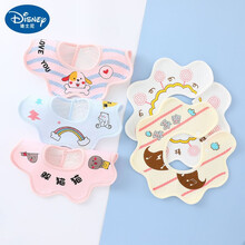 迪士尼专卖旗舰官方店棉围嘴兜兜婴儿小孩兜口水巾女宝宝防水儿童夏天围巾薄款围脖 防水-5条(乖宝宝躲猫猫)0-3岁-高颜值 L