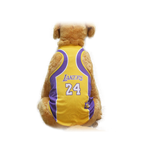 金毛衣服薄款夏季拉布拉多大型中型犬萨摩耶宠物背心狗狗衣服夏装 紫黄24号湖人 XS