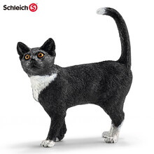 思乐schleich仿真宠物猫咪狗动物模型认知摆件早教儿童玩具 猫，站立13770