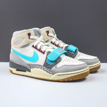 耐克（NIKE）男鞋2025春季新款Air Jordan AJ312气垫篮球鞋运动鞋休闲鞋 FB1875-141白灰蓝 40