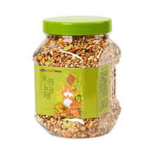 跑来跑去五谷粮食桶装仓鼠粮1200ml 仓鼠粮食主粮布丁三线金丝熊食物营养果蔬五谷杂粮饲料鼠粮 桶装五谷粮1200ml+面包虫干750ml