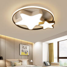 VVS美学灯简约现代led吸顶灯创意温馨儿童房间灯个性浪漫卧室灯具 直径55cm无极调光+遥控