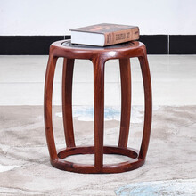 承古堂红木家具缅甸花梨（学名：大果紫檀）实木圆凳木凳中式圆鼓凳换鞋凳矮凳小凳子TG 圆凳：直径33*高44cm