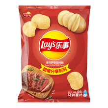超市	乐事（Lay's）薯片 休闲零食 得克萨斯烧烤味 135克