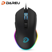 达尔优 EM905游戏鼠标 有线鼠标 电竞吃鸡鼠标游戏绝地求生电脑笔记本办公商务大司马外设cf 幻彩黑-RGB版-6000dpi EM905