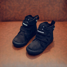 回力童鞋儿童棉鞋冬季女童加绒加厚保暖短靴男大童运动大棉韩版鞋123 黑色 23码/165内长约15.7CM