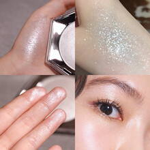 钻石高光闪粉哈娜同款平替土豆泥粉饼提亮修容隐形毛孔控油定妆修容盘 4#香滨浅金