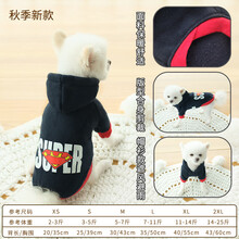 狗狗衣服秋装猫咪泰迪比熊博美小型犬幼犬法斗柯基小狗宠物秋冬装 (冬款)上青超超狗带帽 S(建议3-5斤背长25胸围40)