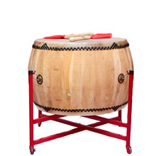 派尼美特 正宗黄牛皮鼓椿木战鼓白茬鼓白坯堂鼓牛皮大鼓原木本色鼓 20寸白茬黄牛皮+鼓棒