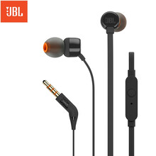 JBL T110 入耳式通话音乐耳机 手机耳塞 苹果安卓通用 线控耳麦 重低音 游戏耳机 黑色