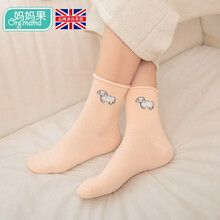 妈妈果 月子袜春夏季孕妇袜子松口长筒袜透气产妇产后坐月子用品春秋 卷边动物 5双装