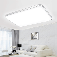 灯饰客厅灯北欧灯具套餐房间灯卧室灯客厅大灯led吸顶灯长方形大厅厨房书房灯儿童房灯超薄现代简约餐厅灯 纯白长65*45厘米无极遥控