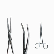 猪用不锈钢止血钳弯头直头手术钳血管钳宠物拔毛兽用器械脱钩钳 14厘米直头止血钳