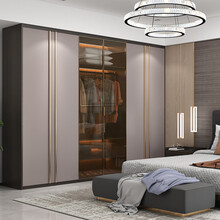 【全屋定制】贝兰德 定制衣柜平开门卧室衣帽间定做现代简约拉门大衣柜轻奢衣柜衣橱定制 定制m²(包常规结构/木门/五金/拉手/抽屉*2) 【E0级颗粒板】