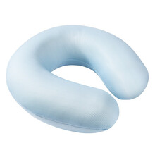 爱护佳 防褥疮垫颈椎头枕护颈椎枕记忆棉头枕办公室休息U型枕垫圈 蓝色