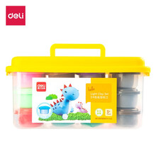 得力(deli)橡皮泥轻质粘土diy套装3岁-4岁-5岁-6岁儿童手工太空黏土水晶彩泥玩具沙套装  24色轻型粘土 67848