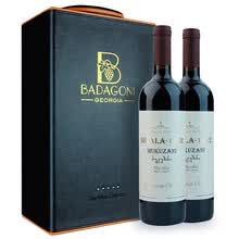 超市	
格鲁吉亚红酒 巴达果尼 穆库扎尼MUKUZANI 原瓶恒温进口 典藏版干红葡萄酒 双支礼盒装 750mL*2