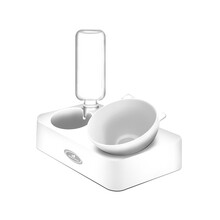 狗碗猫碗双碗自动饮水器猫食盆狗盆水碗饭盆猫咪用品猫粮碗狗粮碗宠物用品 护颈双碗L码