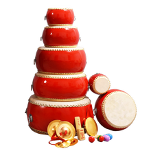 派尼美特 牛皮大鼓堂鼓玩具鼓儿童鼓幼儿园小鼓打击乐器 3寸羊皮鼓10*11cm