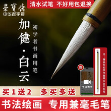 毛笔加健白云笔 荣宝斋 文房四宝书法国画初学者楷书狼羊兼毫学生入门书法笔 单支-小号