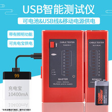 多功能网线测试仪网络网线电话线测线仪网线检测器测网络信号通断检测仪器多功能测线器 USB测试仪(9V电池)