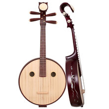 星海（XINGHAI INSTRUMENT） 星海8511硬木贴雕阮红木色中阮民族弹拨乐器 8511T