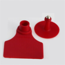 精品进口TPU材料猪耳标羊耳牌无字母猪耳标牌 耳号牌 红色猪无字（100套）