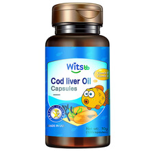 超市	witsbb健敏思鳕鱼肝油儿童宝宝补充维生素A.D3 100粒/瓶美国原装进口
