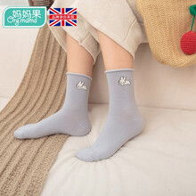 妈妈果 月子袜春秋冬产后松口孕妇袜子产妇坐月子袜子女长筒袜 卷边动物5双装