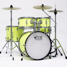 一秒（ONESECOND）【2-5岁】【4-12岁】儿童初学培训班爵士鼓架子鼓5鼓2镲3镲送鼓凳 5鼓3镲果绿YMCH0412(4-12岁）