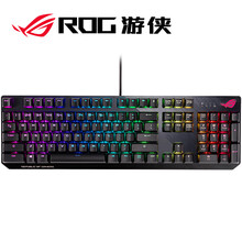 ROG游侠 机械键盘 有线游戏键盘 cherry樱桃黑轴 RGB背光键盘 104键 黑色