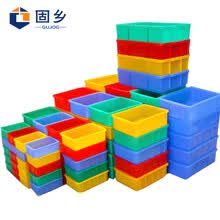 固乡塑料盒子长方形（小方盒）物料盒周转箱元件盒收纳盒工具盒零件盒龟箱 X1# 蓝色150*100*65mm