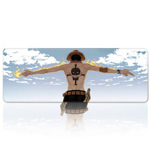 鼠标垫超大号卡通动漫游戏键盘垫网咖桌面垫加厚笔记本办公电脑键盘垫 精密锁边 火拳艾斯 300*800*5mm