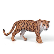 Mechile动物模型仿真模型野生动物园儿童玩具套装摆件 实心老虎