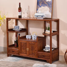 匠人塘红木家具非洲花梨（学名：刺猬紫檀）餐边柜歺边柜厨房储物柜碗碟柜实木新中式收纳柜储物柜 长115*宽34*高90cm