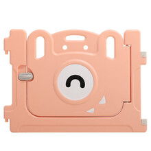 儿童围栏游戏宝宝婴儿学步护栏爬行垫栅栏游乐场乐园室内家用玩具带滑滑梯秋千篮球架摇摇马玩具收纳架球池 门栏雾色粉一片