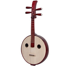 梵巢 民族弹拨乐器 硬木 骨花 初学入门 中阮 乐器  ZR-01 乐队剧团 演奏 打磨抛光 清水漆 硬木无缺口直头圆形音孔中阮