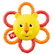 费雪 新生儿安抚牙胶玩具儿童玩具男女宝宝3-6-12个月抓握玩具-小狮子抓握安抚牙胶 GGF04
