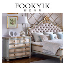 福溢家居 意大利风维罗纳系列五斗柜欧式储物柜卧室收纳柜 绿色