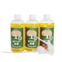 橘宝植萃蔬果洗净剂 台湾进口桔宝浓缩多功能蔬果洗净液 清洁剂 碗盘洗洁精 300ml*3瓶*1喷头