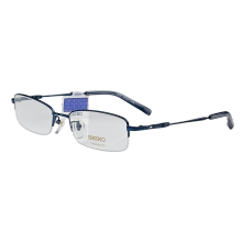 精工 （SEIKO）H1061眼镜框男近视镜钛架半框眼镜架H01061眼镜架 蓝色C70 配康耐特1.67防蓝光镜片