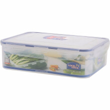 乐扣乐扣 塑料保鲜盒 水果蔬菜保鲜冰箱收纳盒大容量密封防漏便当饭盒 3.9L