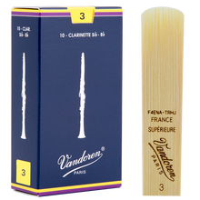 弯德林（Vandoren） 法国原装进口  单簧管哨片 黑管哨片 蓝盒 降B 弯得林 初学考级 古典 3.0号一片