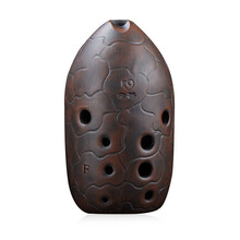 空谷 埙乐器10孔埙无釉勋窑变陨可水洗陶埙 十孔双腔笔筒埙 F调右起