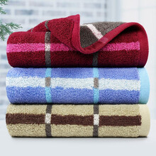 洁丽雅毛巾 4条装纯棉洗脸擦手面巾柔软全棉成人家用吸水不掉毛面巾节日送礼团购批发 E0114毛巾3条装（红蓝灰）