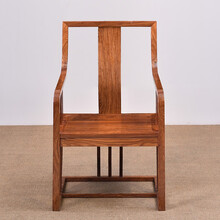 苏汀小镇红木家具非洲花梨（学名：刺猬紫檀）茶几三件套新中式会客椅客厅椅子靠背椅实木扶手椅休闲椅餐桌椅 背靠椅