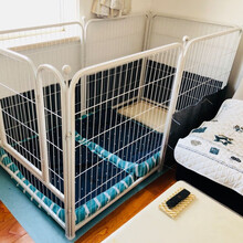 宠物狗狗用品狗笼狗围栏笼子中小型犬幼犬泰迪栅栏家用狗笼子宠物围栏 白色6片 M 单片 70*80cm