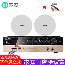 索爱 吸顶式家庭影院5.1音响套装 客厅家用电视吊顶音箱重低音天花同轴喇叭组合3d环绕立声无线蓝牙 MINI音乐厅(功放+2个6.5寸同轴重低音喇叭)