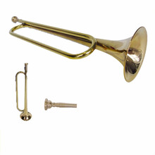 鼓号队小号 小号学生军号乐器B调少先队鼓号队队号铜青年号学生乐器 青年号+手套+铜号嘴