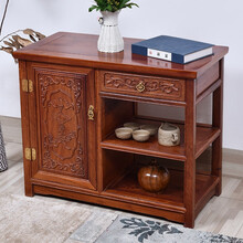 艺铭天下红木家具缅甸花梨（学名：大果紫檀）实木茶水柜厨房储物柜中式茶叶柜餐边柜备餐柜歺边柜 柜左：长80*宽38*高68cm